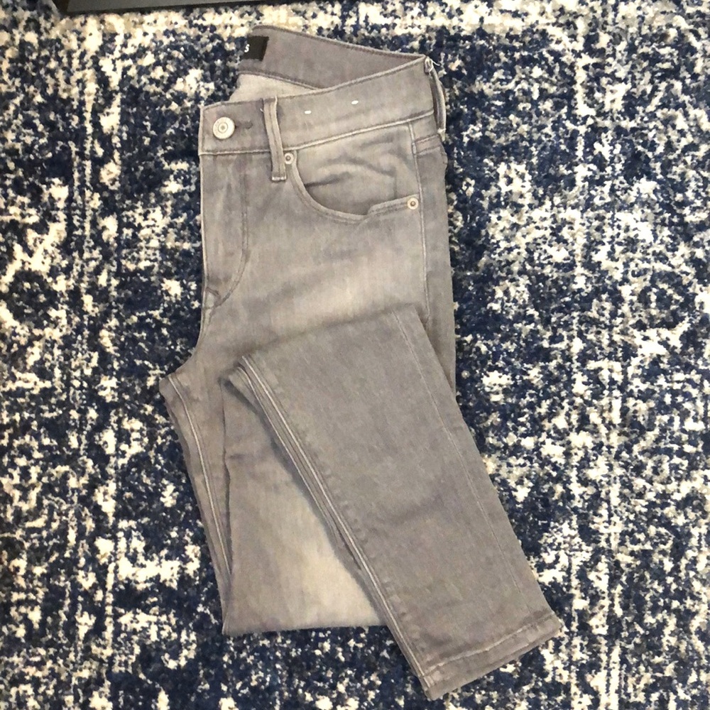 Express Mid Rise Gray Jean Leggings